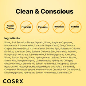 COSRX mask laid beside a hand to show size and travel-ready portability benefit