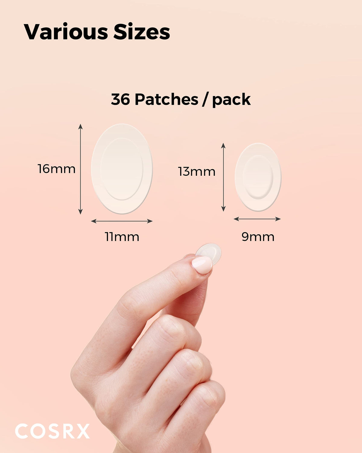 COSRX patch applied on jawline demonstrating secure, comfortable wear