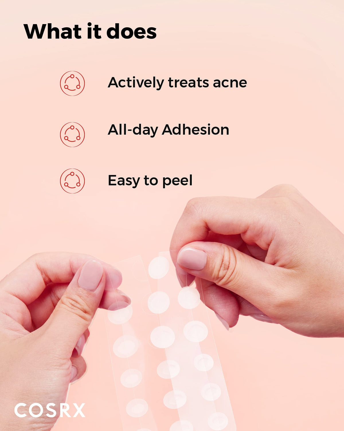 COSRX patch on cheek while sleeping showing overnight protection benefit