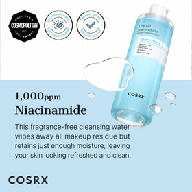 COSRX micellar water clear texture close-up highlighting gentle cleansing
