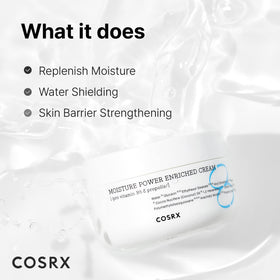 COSRX open jar revealing cream consistency that provides long lasting hydration