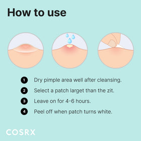 COSRX patch worn at night in skincare routine showing overnight treatment benefit