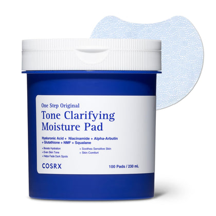 COSRX front packaging showing 100 pads and benefits