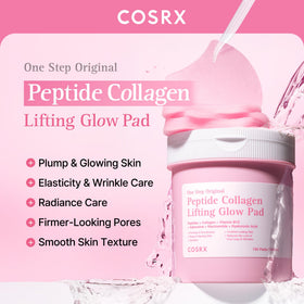 COSRX open jar with a single soaked pad highlighting hydrating essence