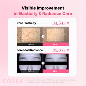 COSRX pad being split to demonstrate targeted spot care versatility