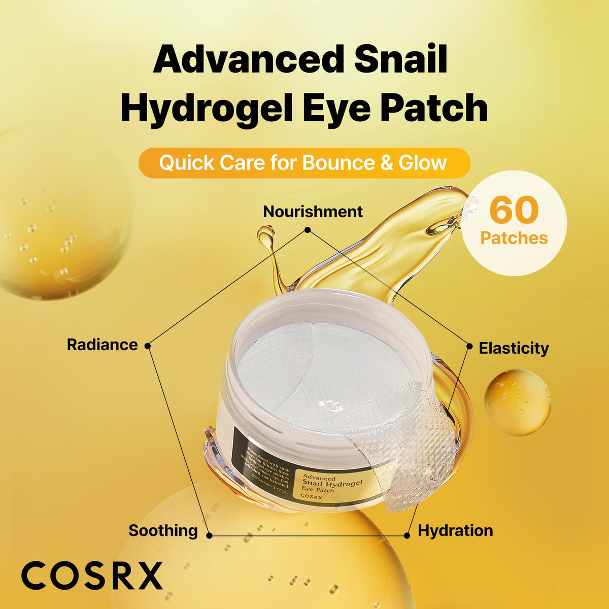 COSRX patch texture close-up highlighting hydrogel smoothness for hydration