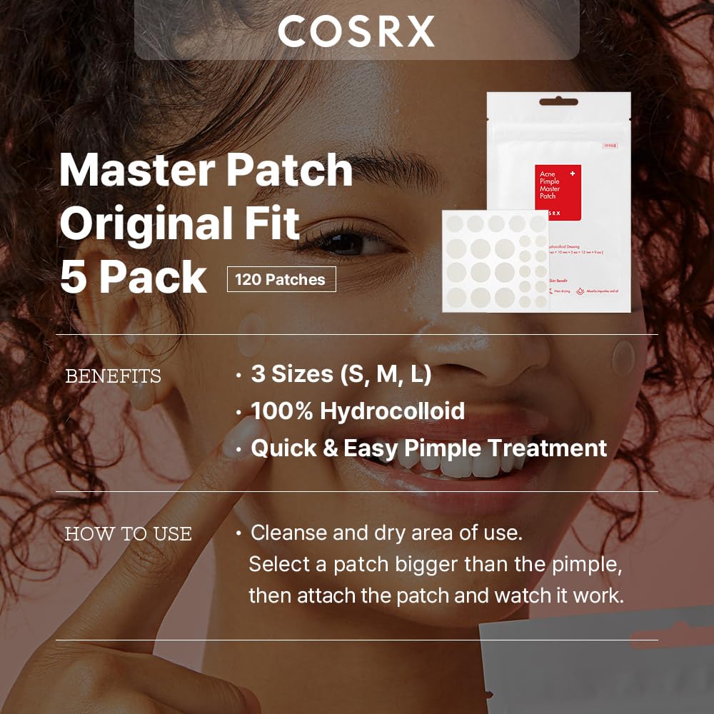 COSRX three sizes displayed to show size options for different blemishes