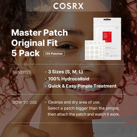 COSRX three sizes displayed to show size options for different blemishes
