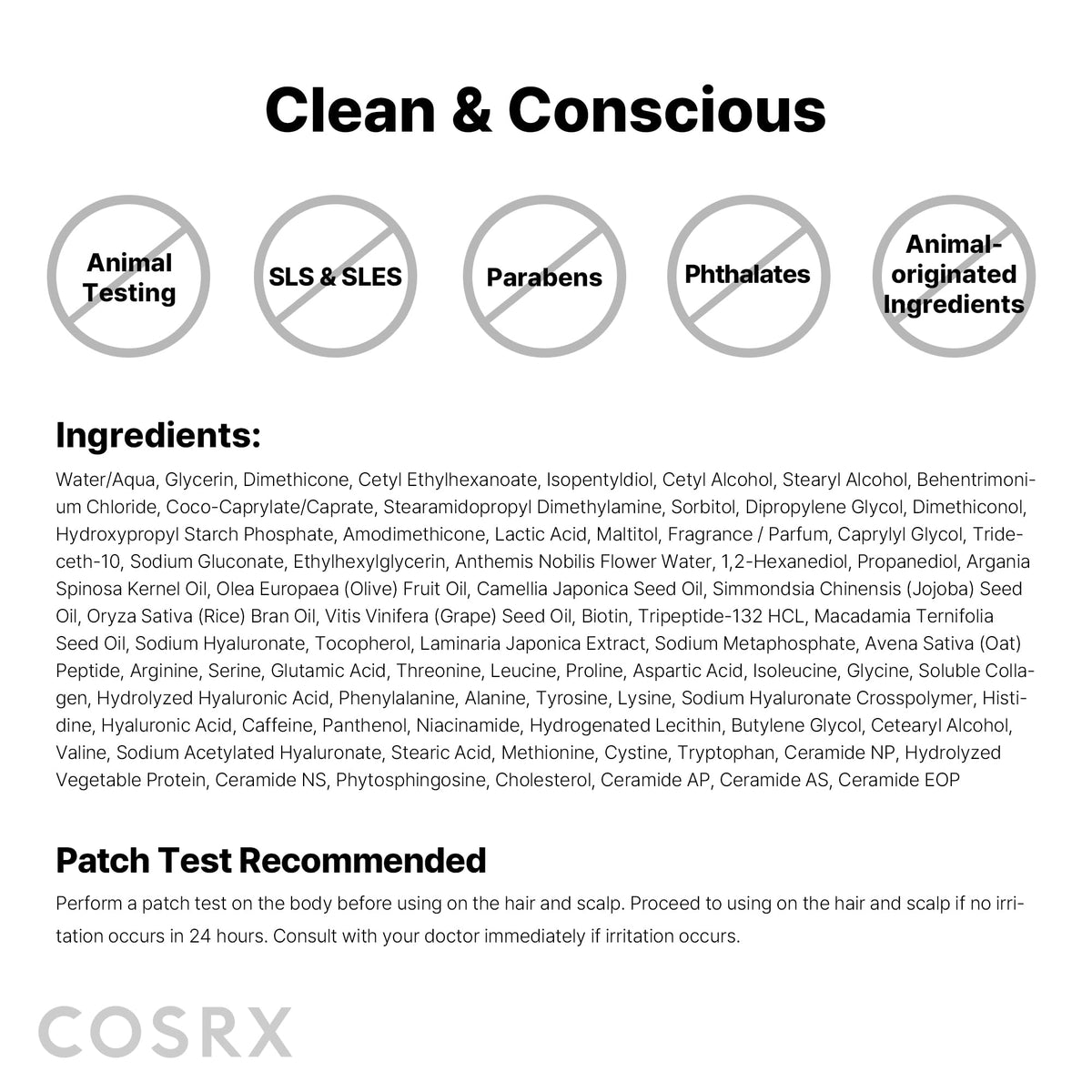 COSRX PEPTIDE-132 trio set with shampoo and oil showcasing full routine benefits