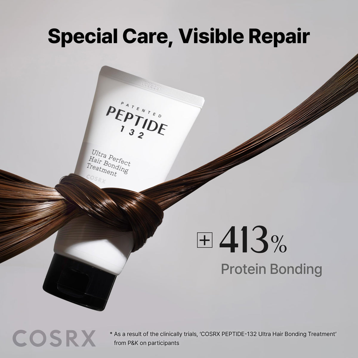 COSRX bottle with ingredient list flatlay showing clean formula