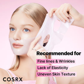 COSRX bedside setup of mask used as sleeping mask for morning-plumped skin