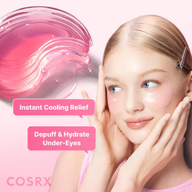 COSRX single hydrogel patch close-up on fingertip, precise fit benefit