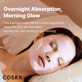 COSRX mask held in hand for size comparison to show full-face coverage benefit