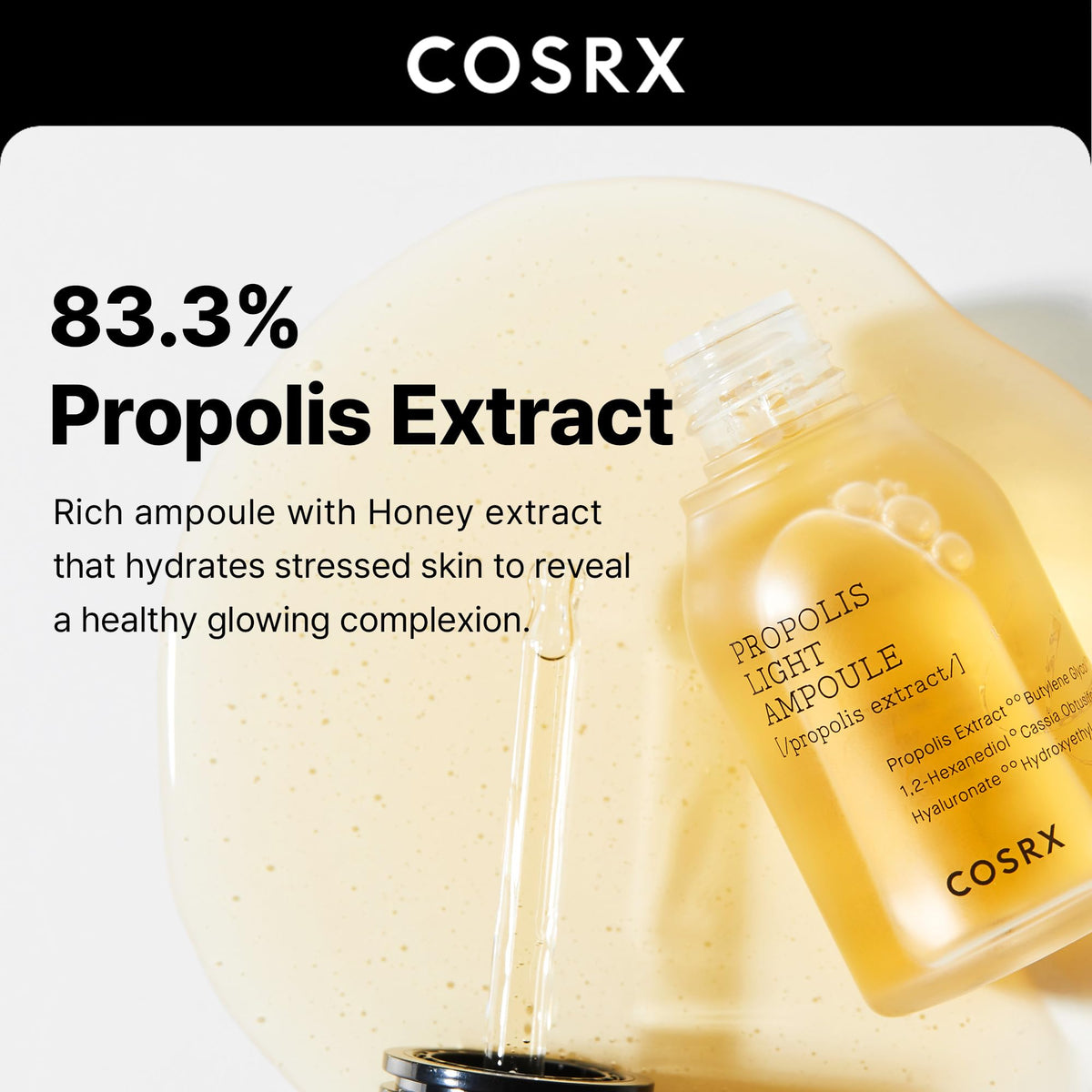 COSRX dropper dispensing ampoule demonstrating controlled application benefit