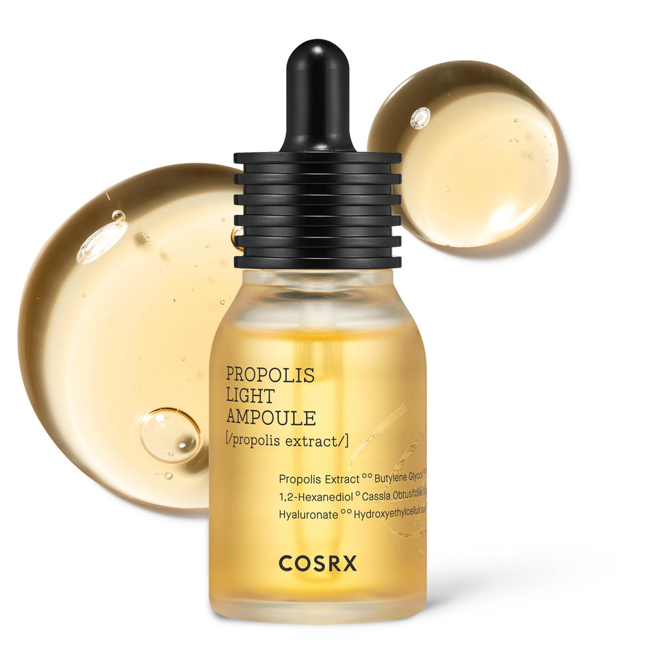 COSRX front bottle view showing ampoule packaging and glow benefits