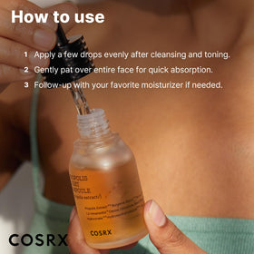 COSRX product label and ingredients view showing transparency benefit