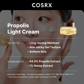 COSRX cream on hand demonstrating smooth application and easy spreadability