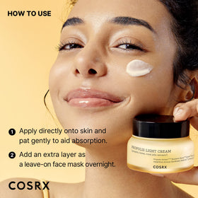 COSRX product on bathroom shelf in lifestyle scene suggesting daily routine use