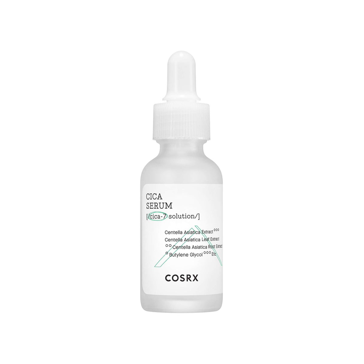 COSRX front bottle shot showing clean packaging and calming serum benefits