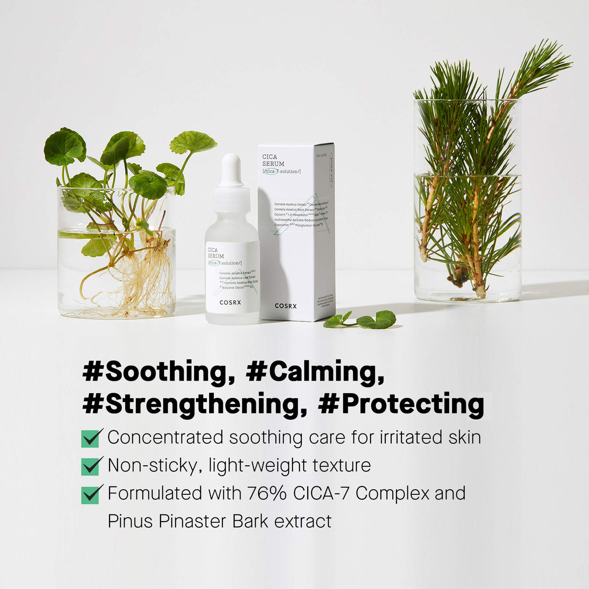 COSRX close-up droplet of the serum texture highlighting fast absorption benefit
