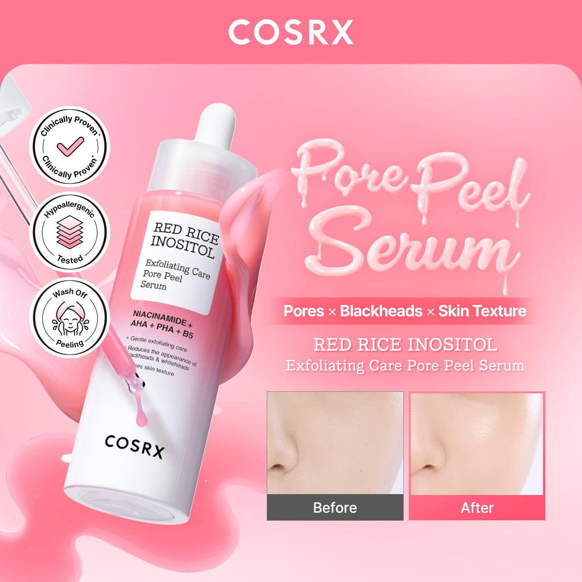 COSRX serum texture on dropper highlighting quick absorption benefit