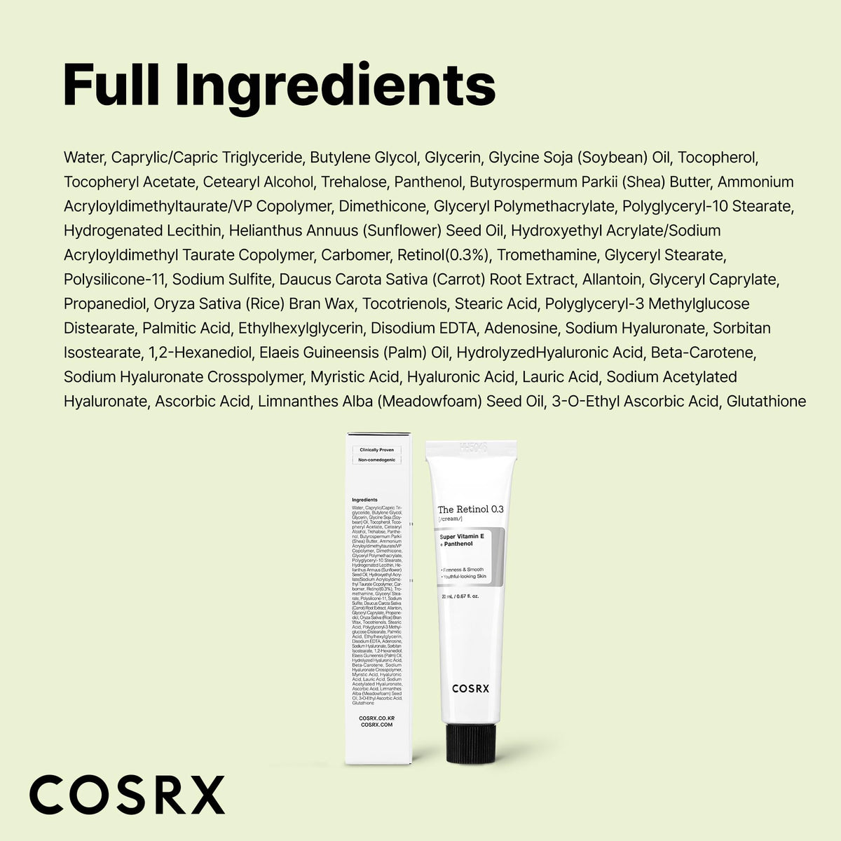 COSRX before and after comparison suggesting visible smoothing benefits