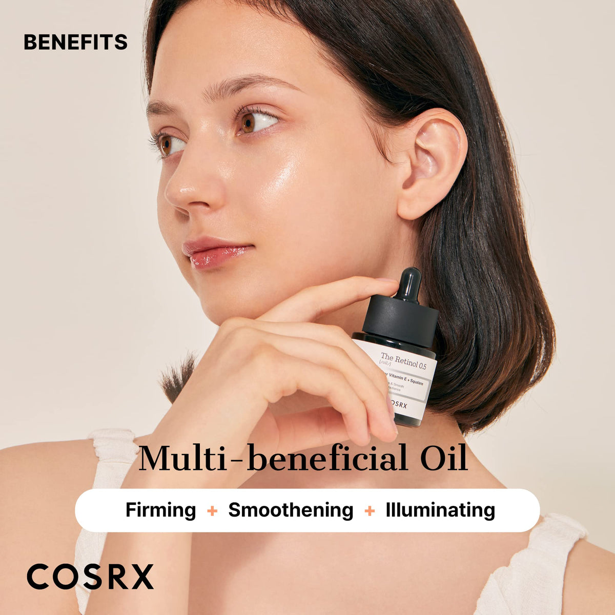 COSRX retinol oil staged in a nighttime routine to show easy incorporation