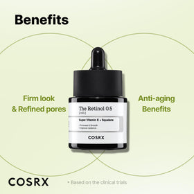 COSRX bottle next to everyday items to show compact size and travel convenience