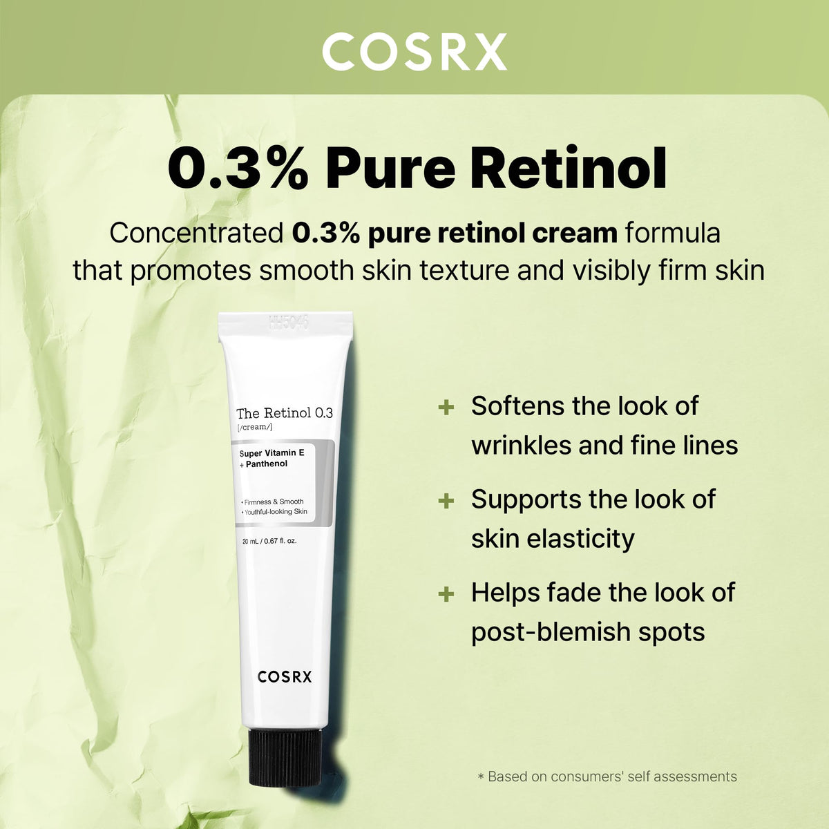 COSRX texture closeup displaying smooth cream consistency for gentle hydration