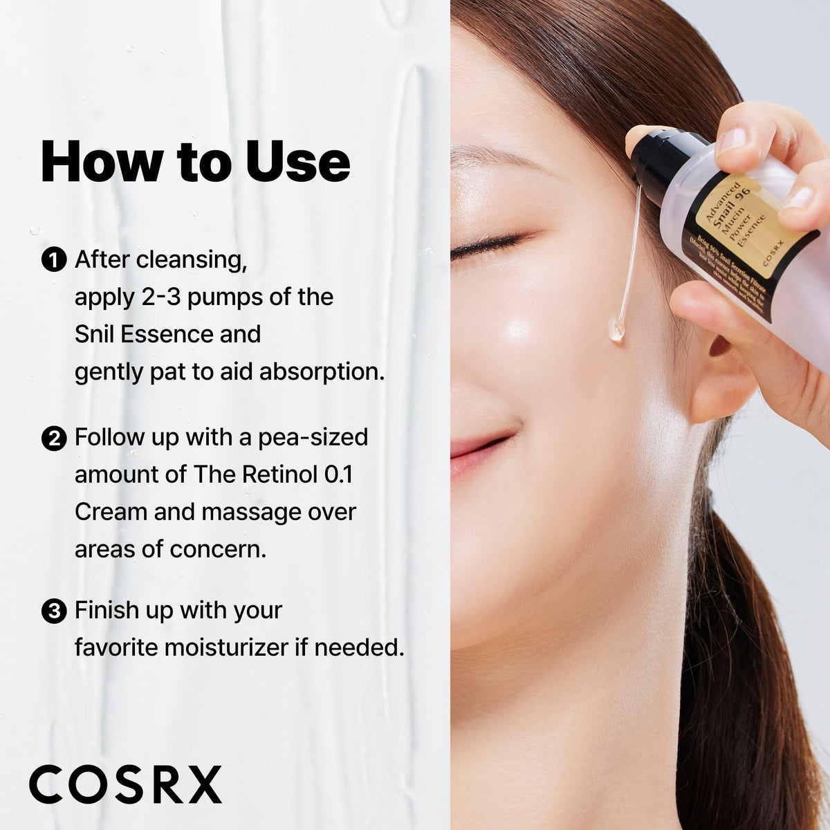 COSRX morning and night routine flatlay for balanced skin