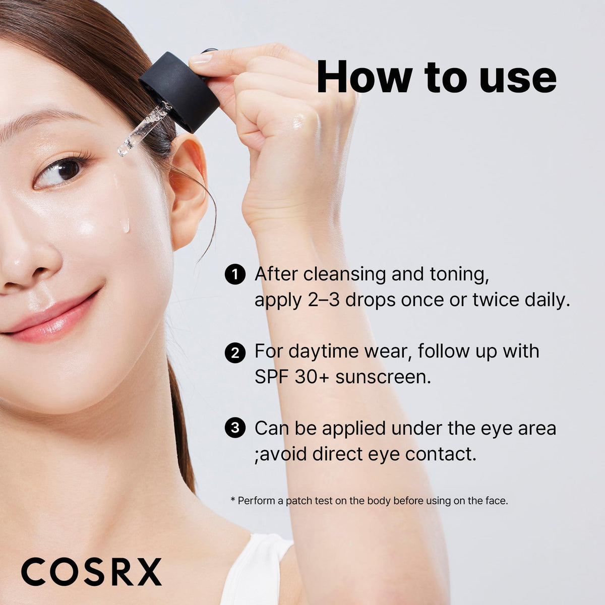 COSRX next to coin size-comparison illustrating compact travel-friendly size
