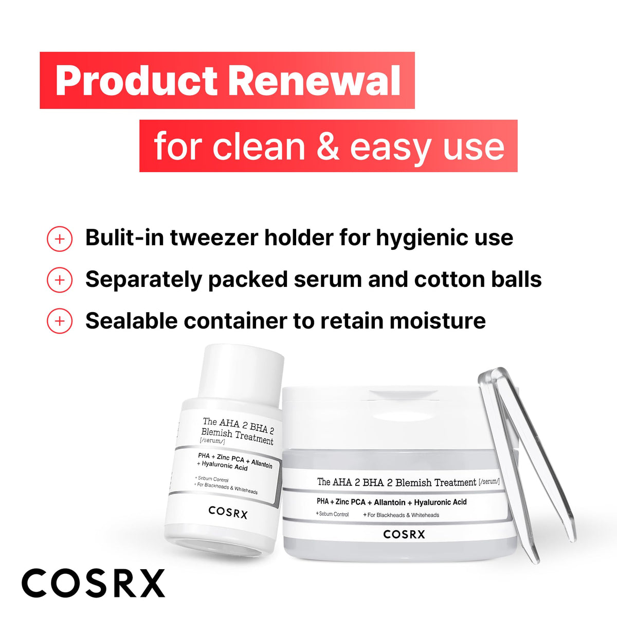 COSRX serum on cotton ball, illustrating precise delivery and minimized product waste