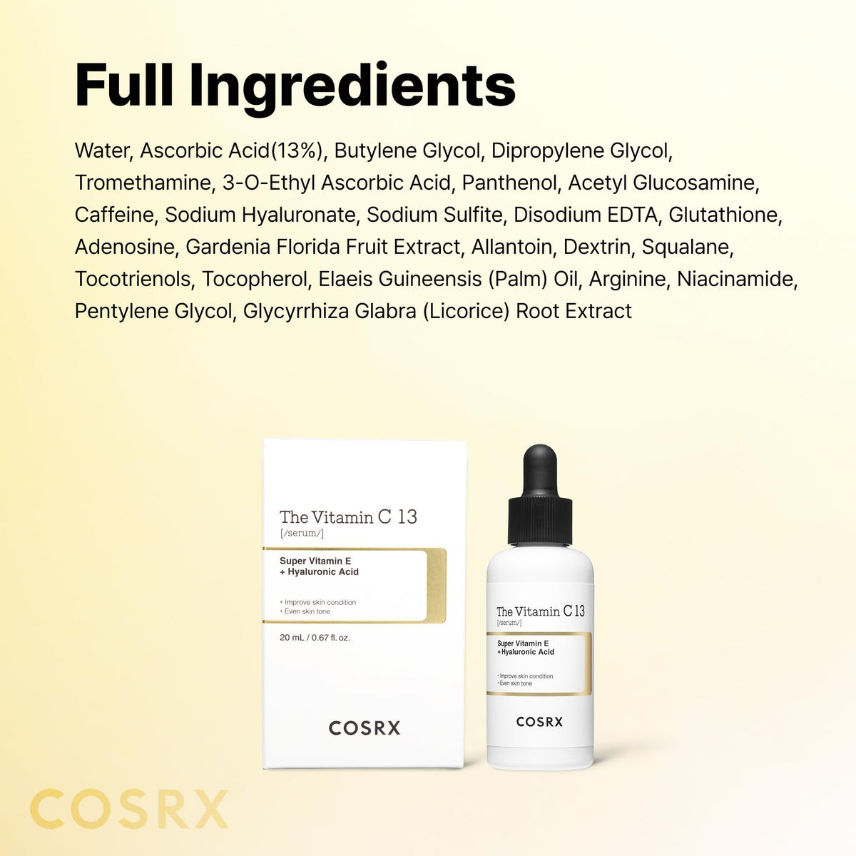 COSRX bottle held in hand to show scale and travel-friendly size
