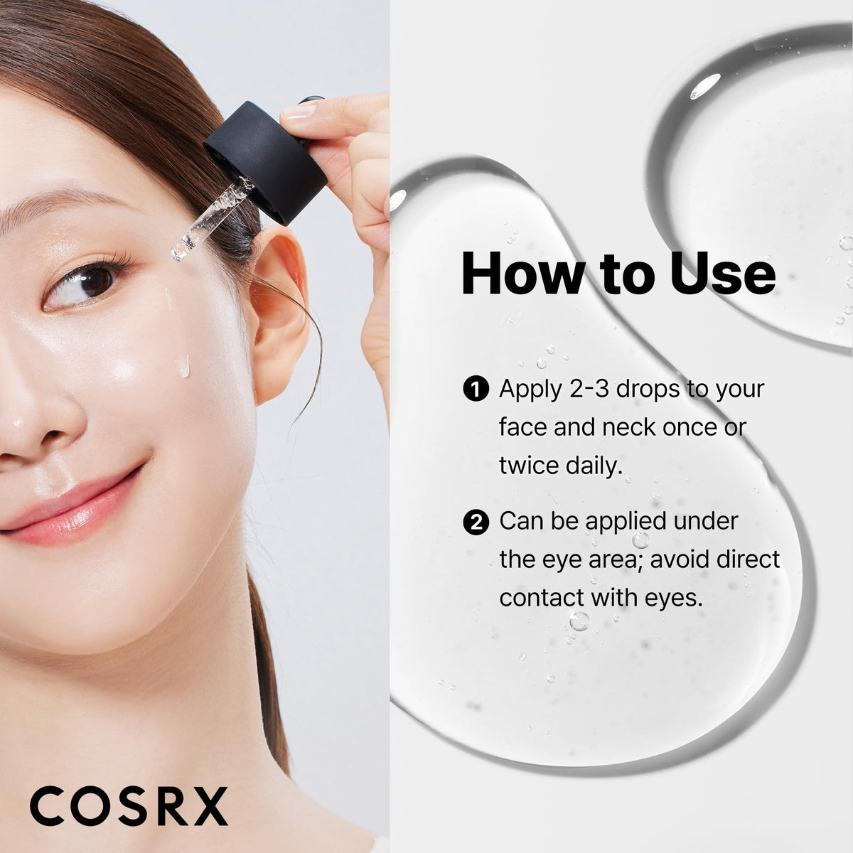 COSRX serum layered under moisturizer demonstrating boosted hydration routine