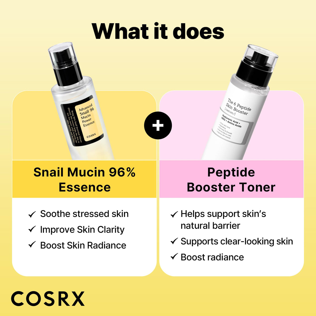 COSRX duo styled on bathroom shelf for daily routine inspiration