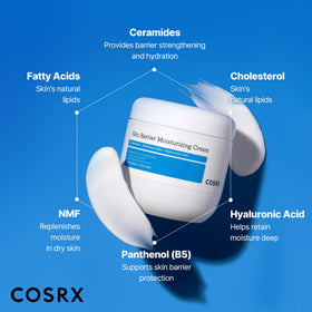 COSRX jar in hand for size comparison and convenient, travel-ready benefit