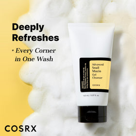 COSRX bottle held in hand for scale showing travel-friendly 150 mL size