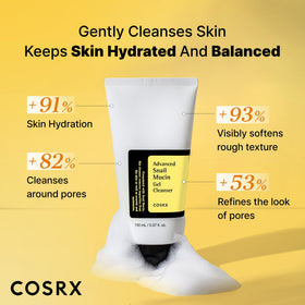 COSRX gel texture close-up revealing smooth, dense consistency for gentle spread