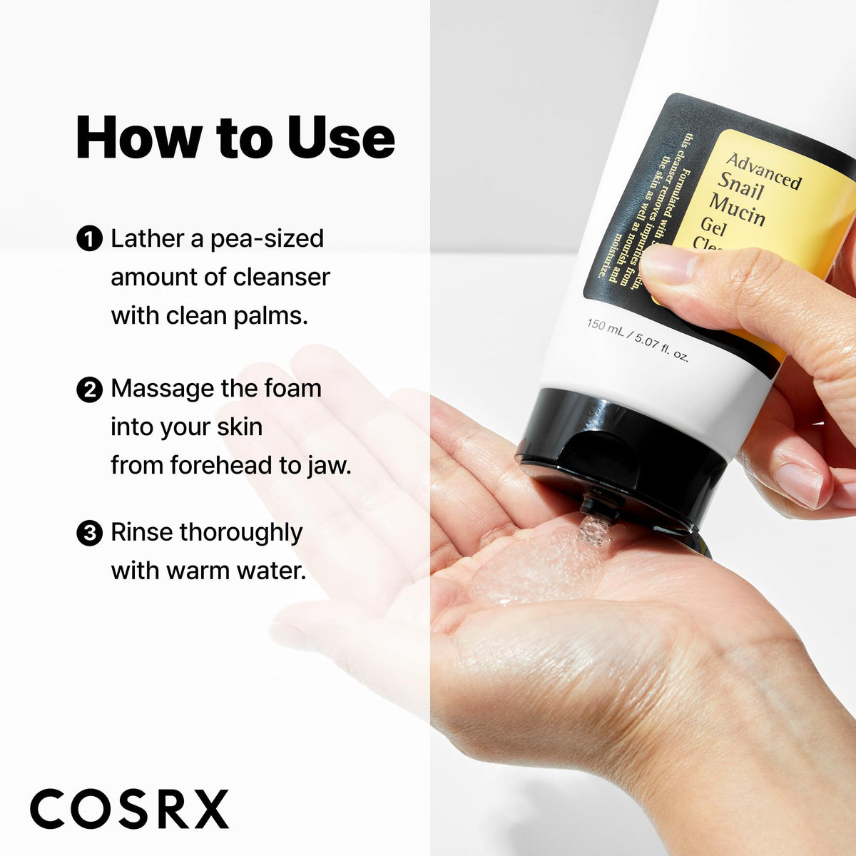 COSRX bottle on bathroom counter styled to show daily routine convenience