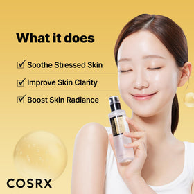 COSRX bottle on bathroom vanity suggesting daily skincare use