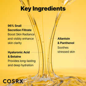 COSRX label detail showing high concentration ingredient benefits