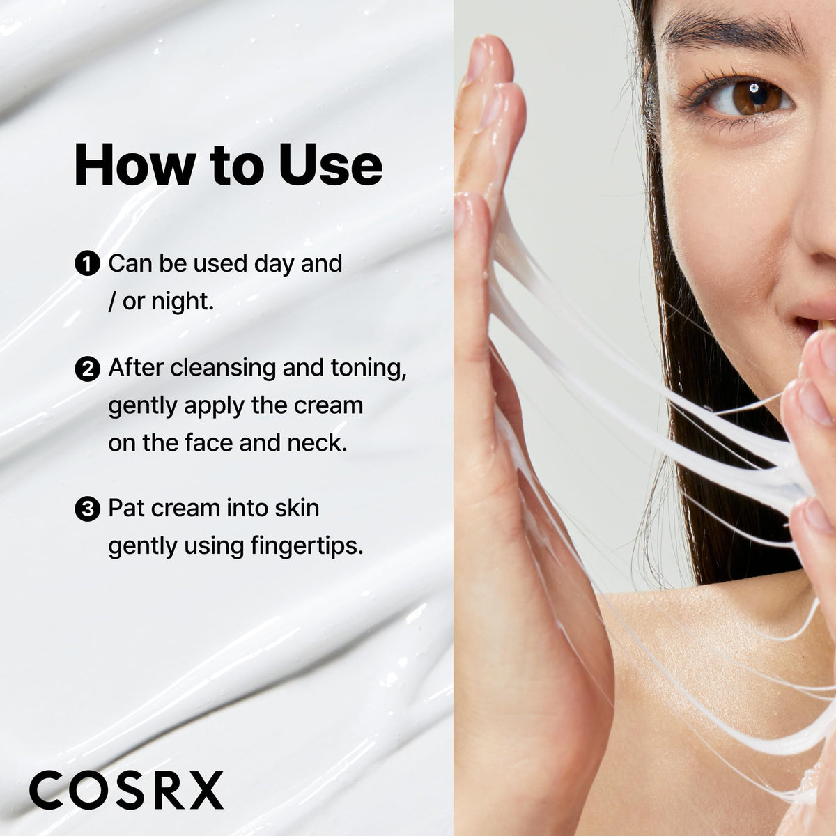 COSRX jar staged in nighttime routine promoting soothing evening use