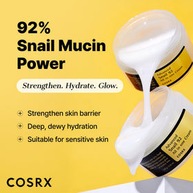 COSRX cream open showing gel-cream texture and quick absorption