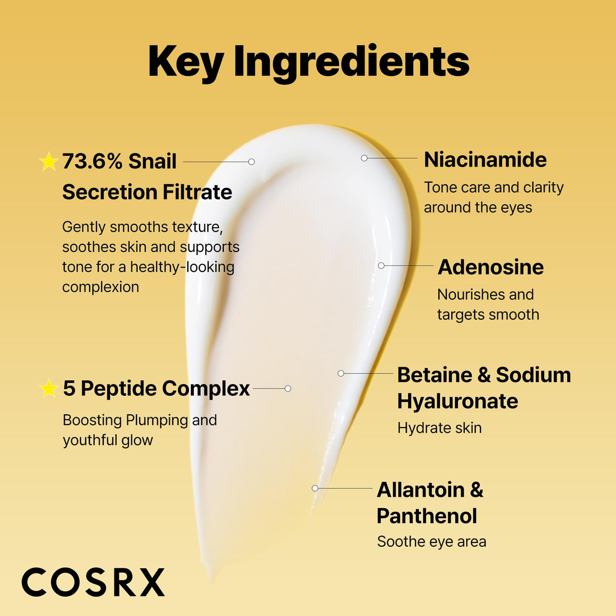 COSRX open tube dispensing eye cream showing smooth application control and hygiene