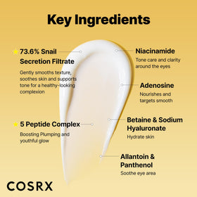 COSRX open tube dispensing eye cream showing smooth application control and hygiene
