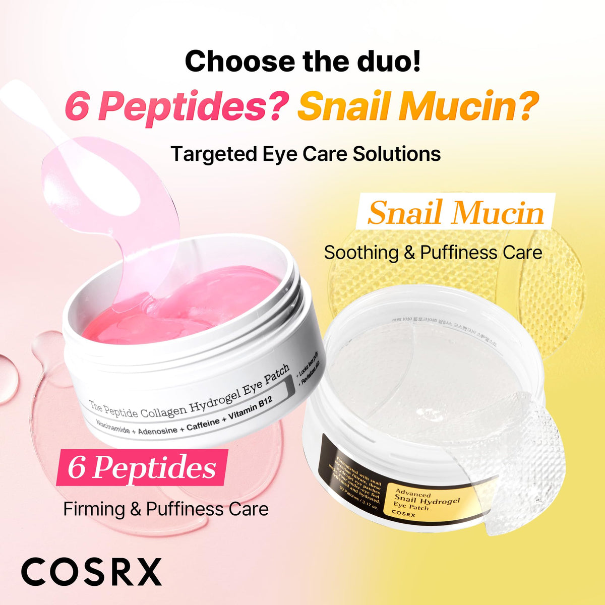 COSRX tube beside fingertip for size comparison indicating travel‑friendly 0.84 fl oz