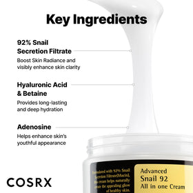 COSRX applying cream to hand demonstrating lightweight application