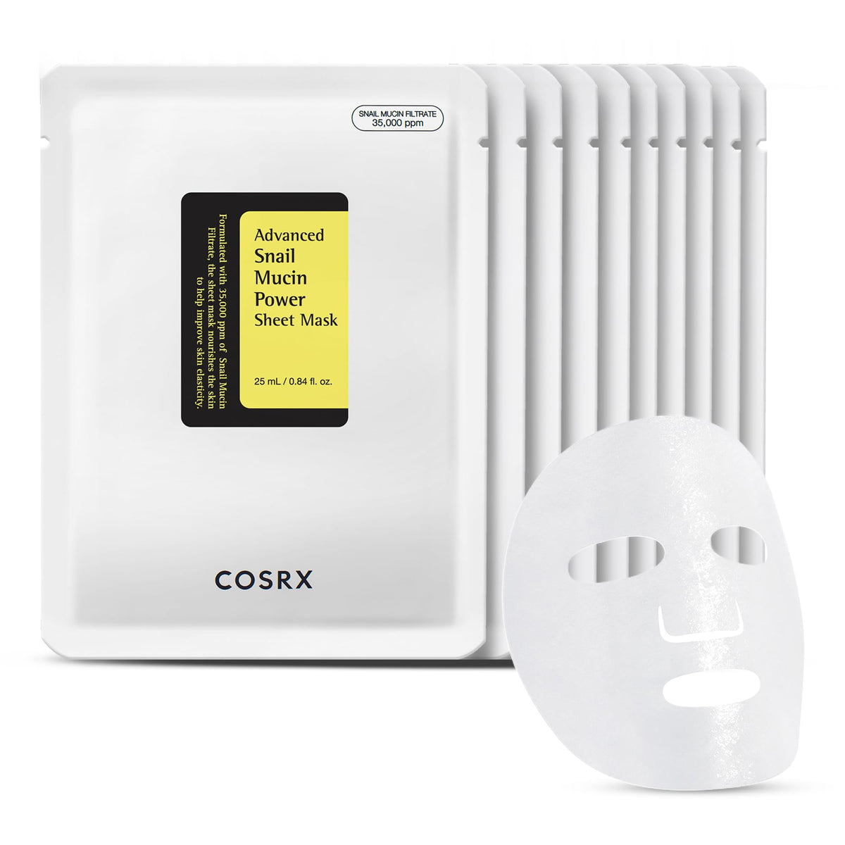COSRX front packaging showing 10-pack mask offering quick hydration