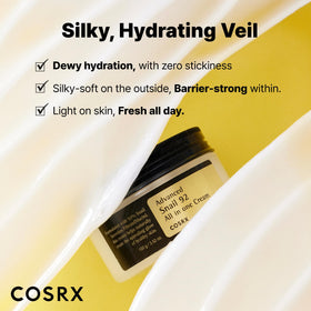 COSRX jar beside a credit card for compact size comparison
