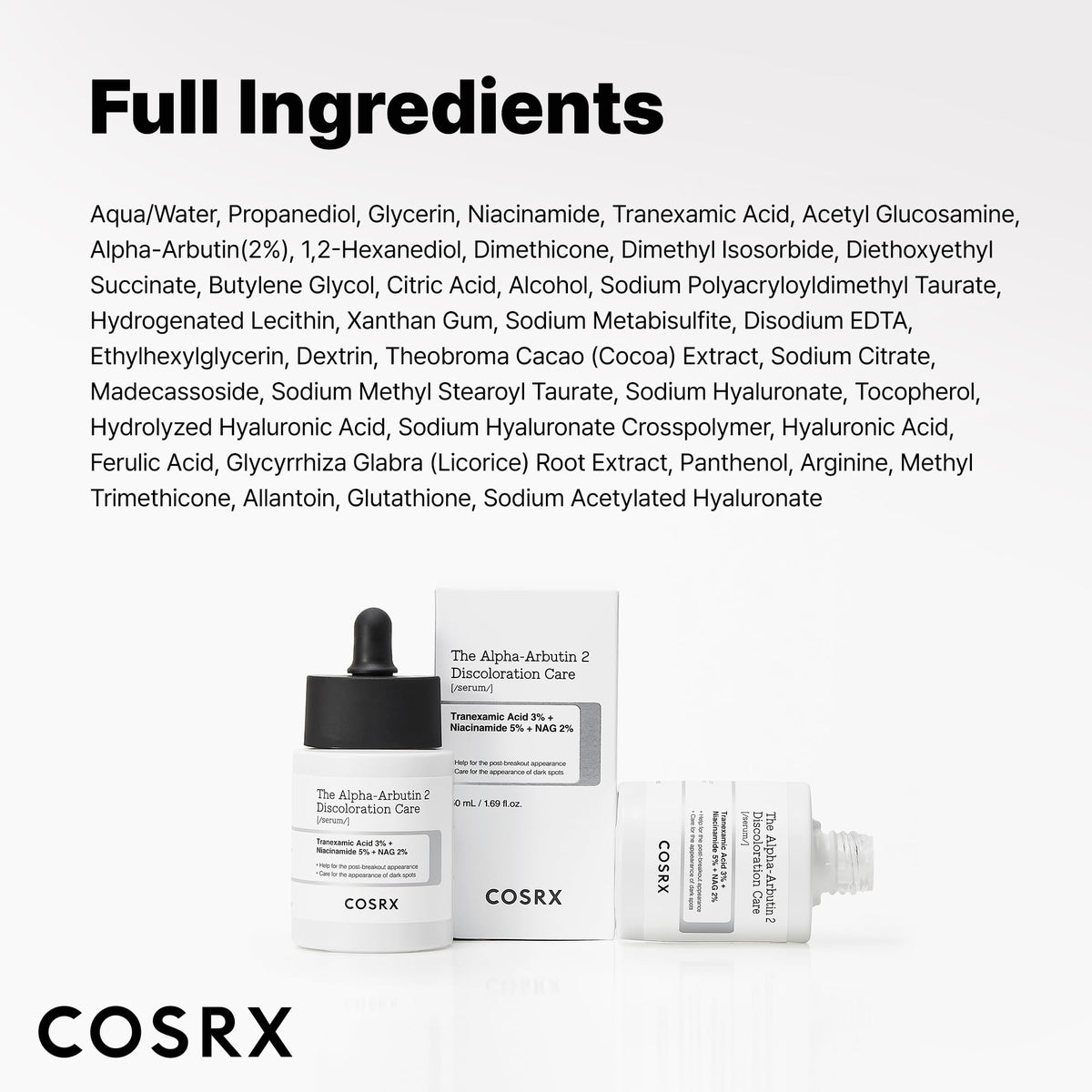COSRX applying serum to a dark spot on cheek, demonstrates focused discoloration treatment